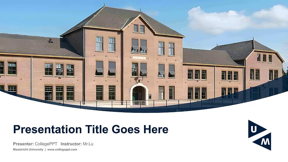 Maastricht University Course/Courseware Creation PPT Template16:9 ratio PPT effect preview image