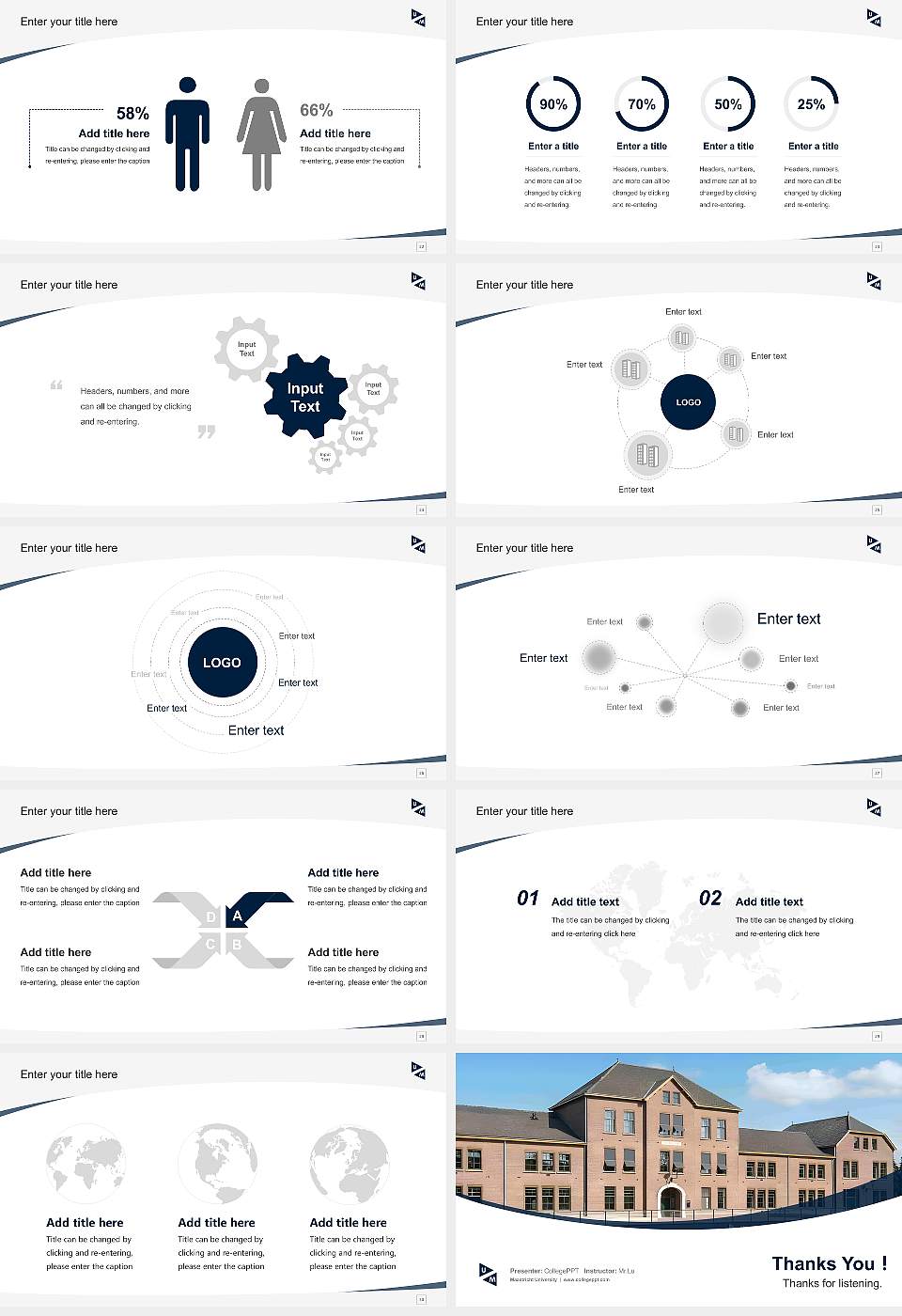 Maastricht University Course/Courseware Creation PPT Template16:9 ratio PPT effect preview image4
