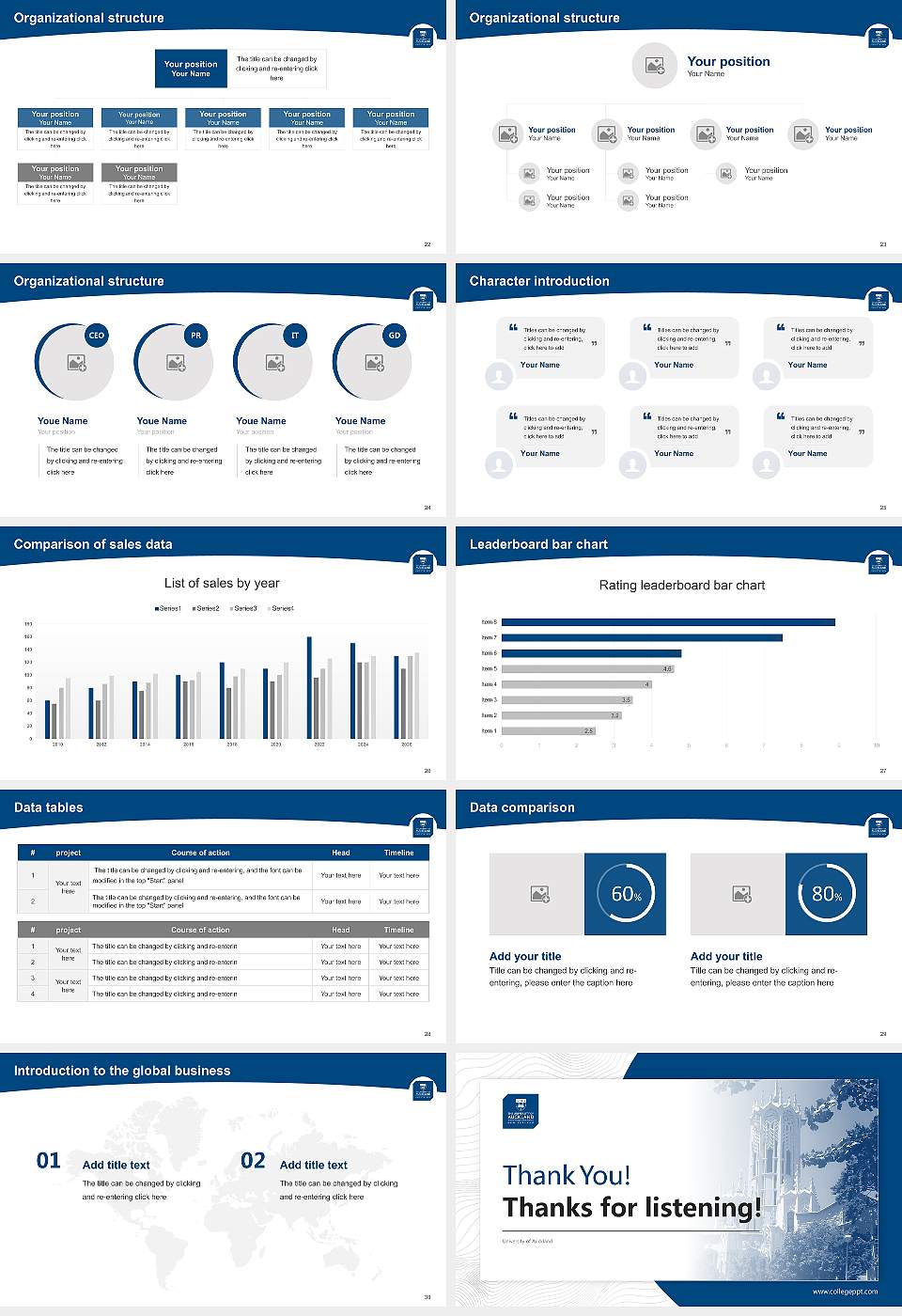 University of Auckland Academic Presentation/Research Findings Report PPT Template16:9 ratio PPT effect preview image4