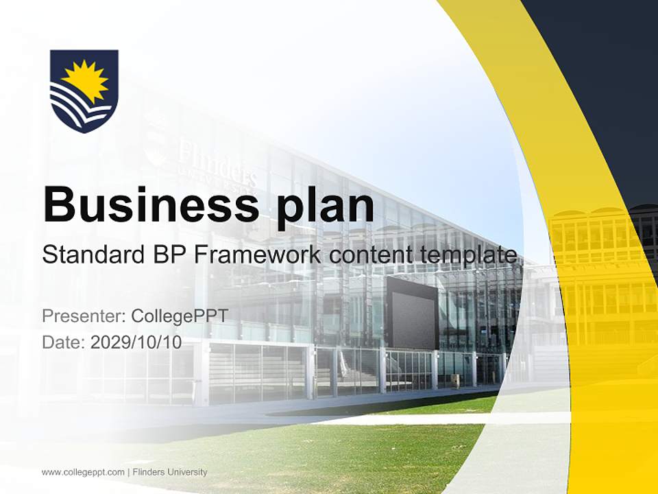 Flinders University Competition/Entrepreneurship Contest PPT Template4:3 ratio PPT effect preview image9
