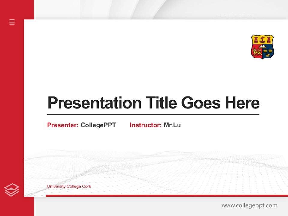 University College Cork Thesis Proposal/Graduation Defense PPT Template4:3 ratio PPT effect preview image5