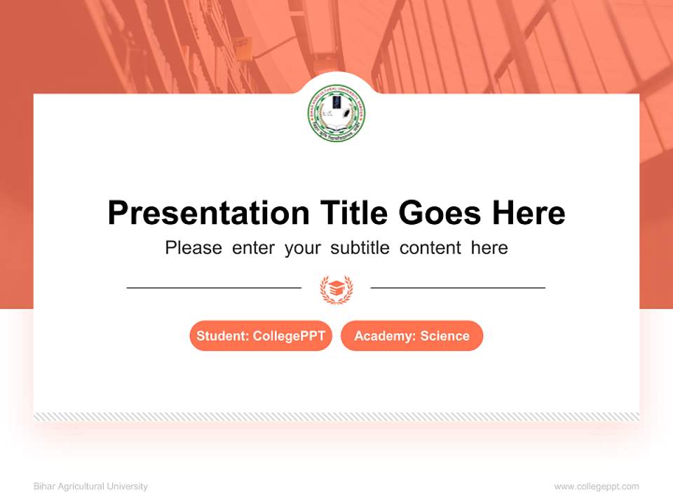 Bihar Agricultural University National Scholarship Defense PPT Template4:3 ratio PPT effect preview image4