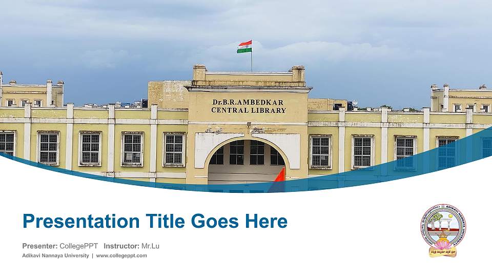 Adikavi Nannaya University Course/Courseware Creation PPT Template16:9 ratio PPT effect preview image