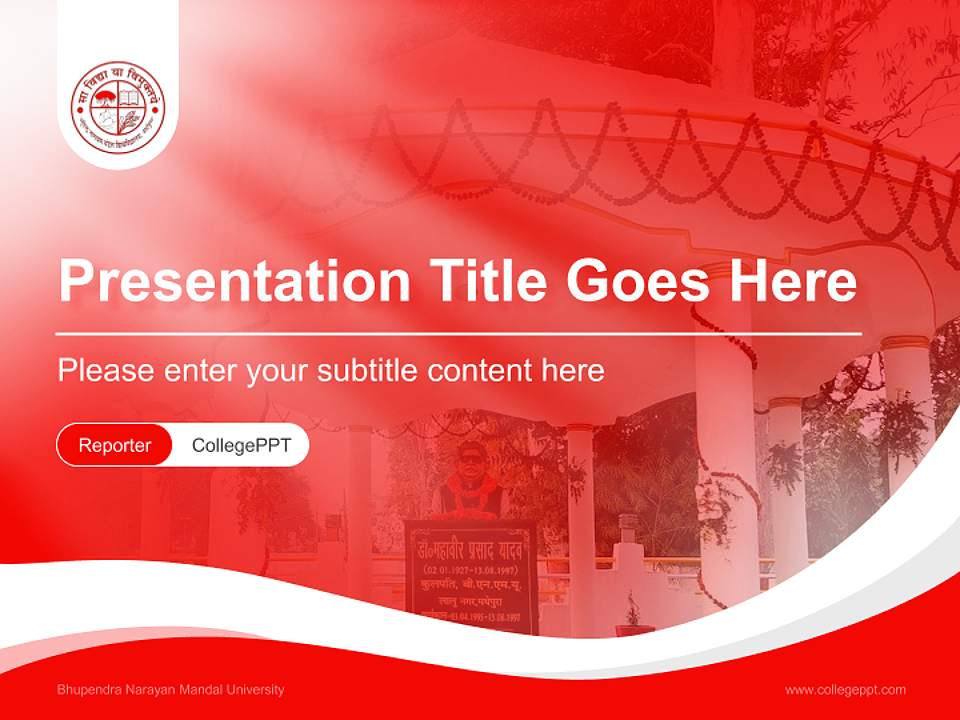 Bhupendra Narayan Mandal University Lecture Sharing and Networking Event PPT Template4:3 ratio PPT effect preview image4