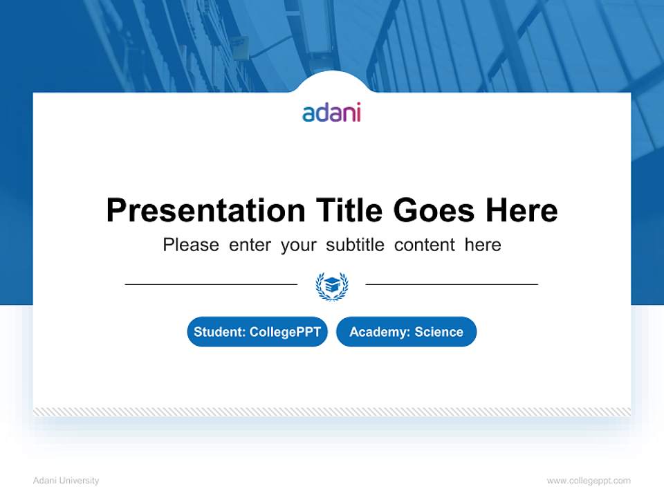 Adani University National Scholarship Defense PPT Template4:3 ratio PPT effect preview image4