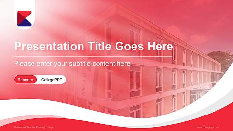 De Kempel Teacher Training College Lecture Sharing and Networking Event PPT Template