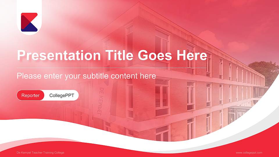 De Kempel Teacher Training College Lecture Sharing and Networking Event PPT Template16:9 ratio PPT effect preview image