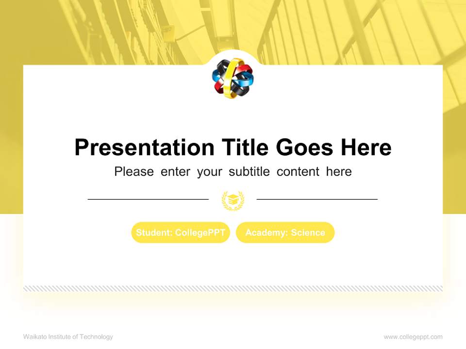 Waikato Institute of Technology National Scholarship Defense PPT Template4:3 ratio PPT effect preview image4