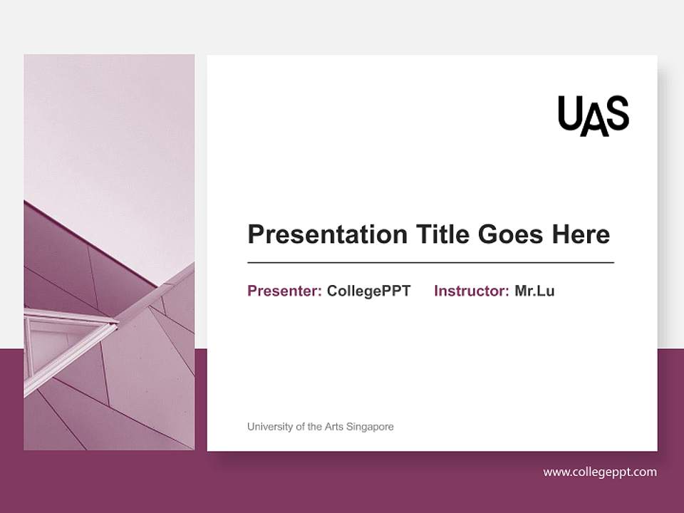 University of the Arts Singapore General Purpose PPT Template4:3 ratio PPT effect preview image6