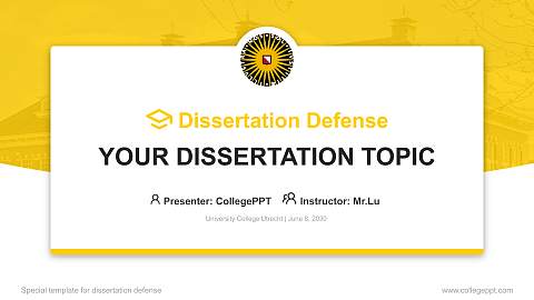 University College Utrecht Graduation Thesis Defense PPT Template