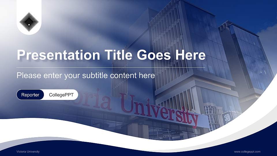 Victoria University Lecture Sharing and Networking Event PPT Template16:9 ratio PPT effect preview image