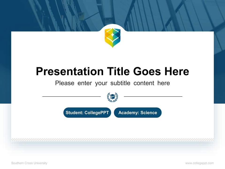 Southern Cross University National Scholarship Defense PPT Template4:3 ratio PPT effect preview image4