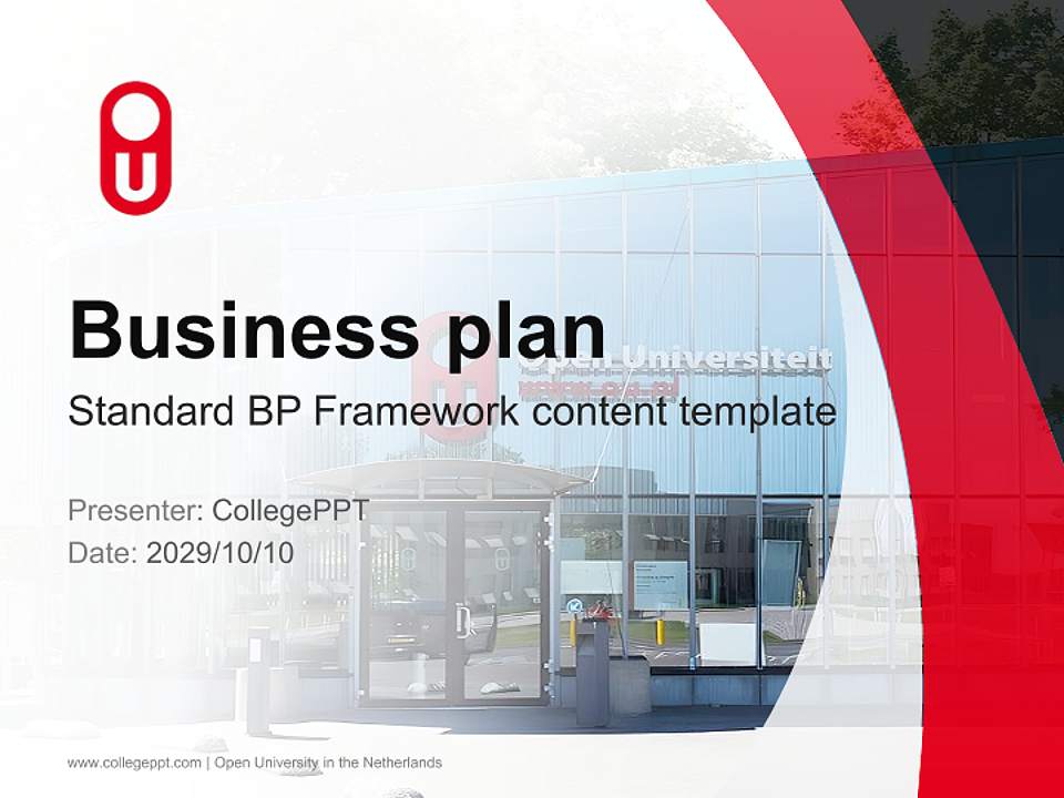 Open University in the Netherlands Competition/Entrepreneurship Contest PPT Template4:3 ratio PPT effect preview image9