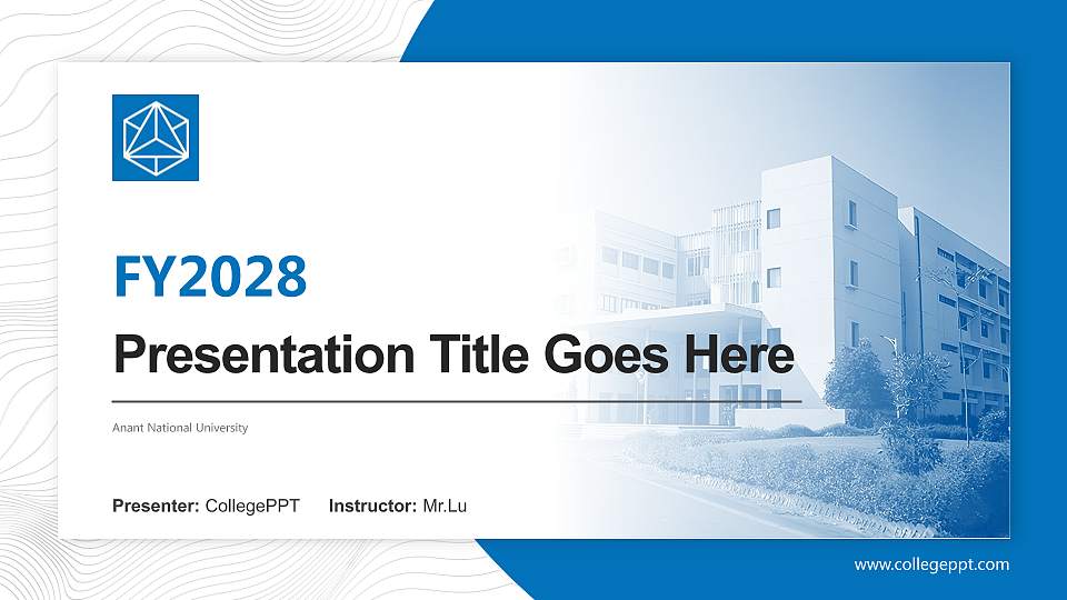 Anant National University Academic Presentation/Research Findings Report PPT Template16:9 ratio PPT effect preview image