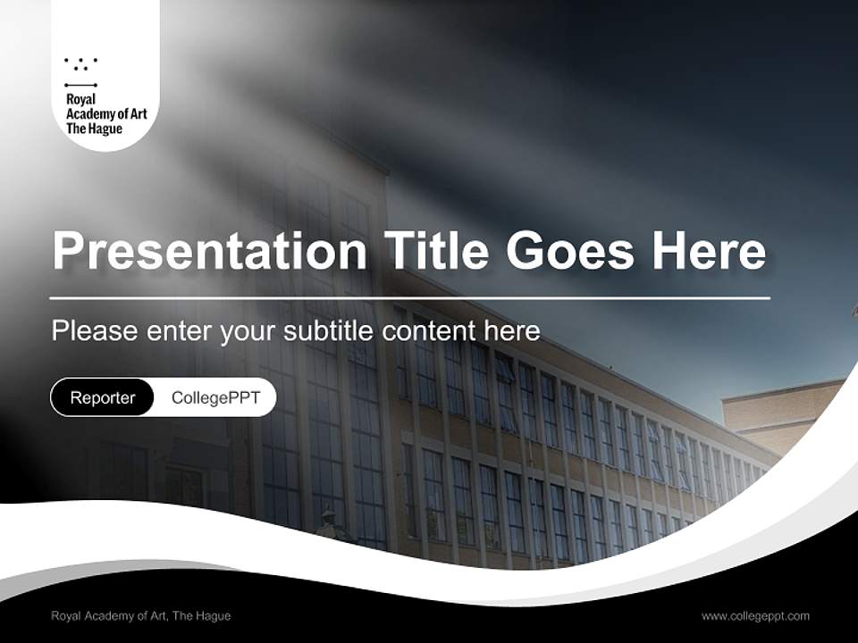 Royal Academy of Art, The Hague Lecture Sharing and Networking Event PPT Template4:3 ratio PPT effect preview image4