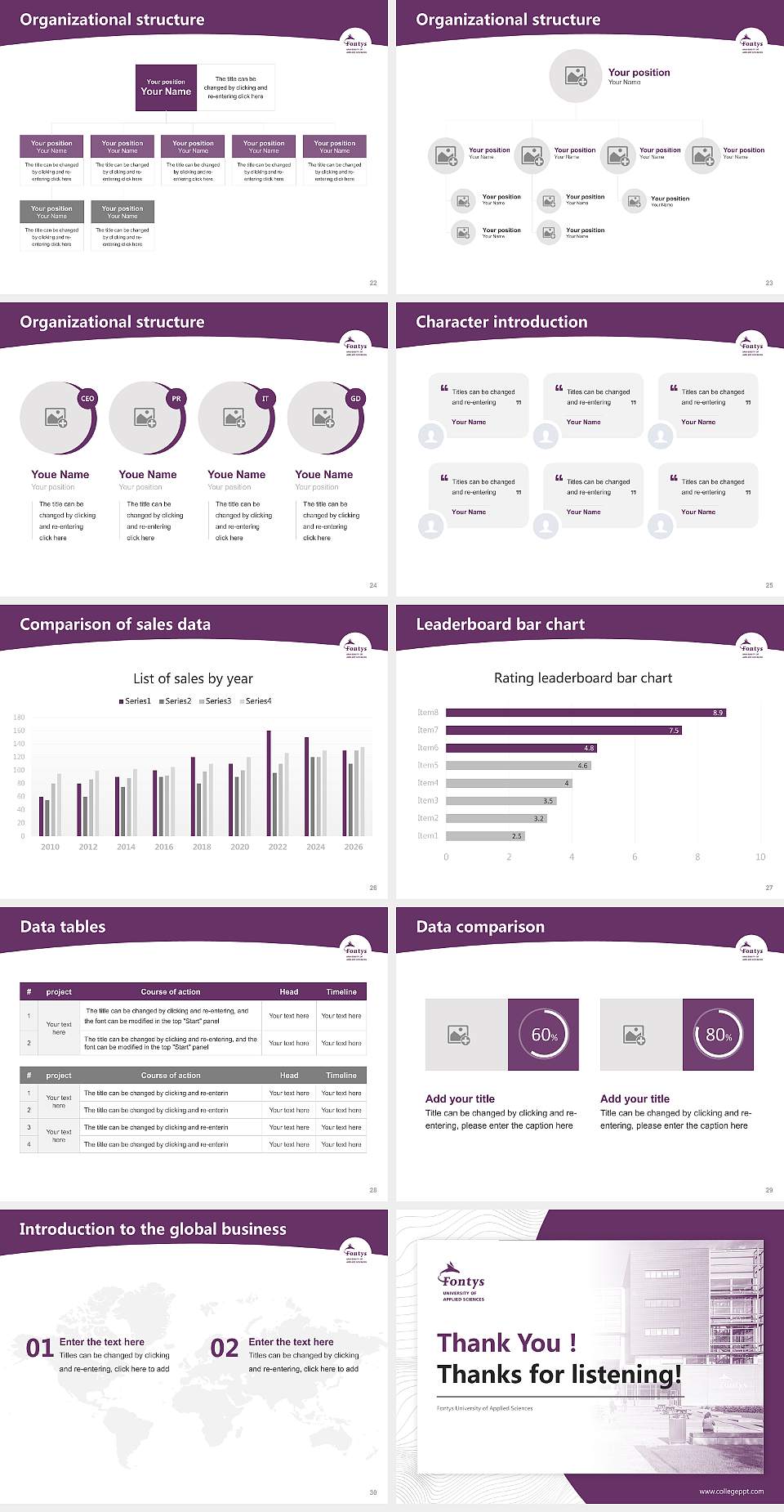 Fontys University of Applied Sciences Academic Presentation/Research Findings Report PPT Template4:3 ratio PPT effect preview image4