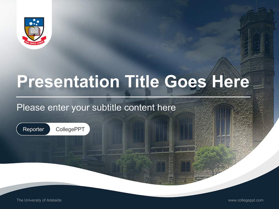 The University of Adelaide Lecture Sharing and Networking Event PPT Template4:3 ratio PPT effect preview image4