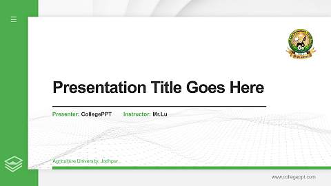 Agriculture University, Jodhpur Thesis Proposal/Graduation Defense PPT Template