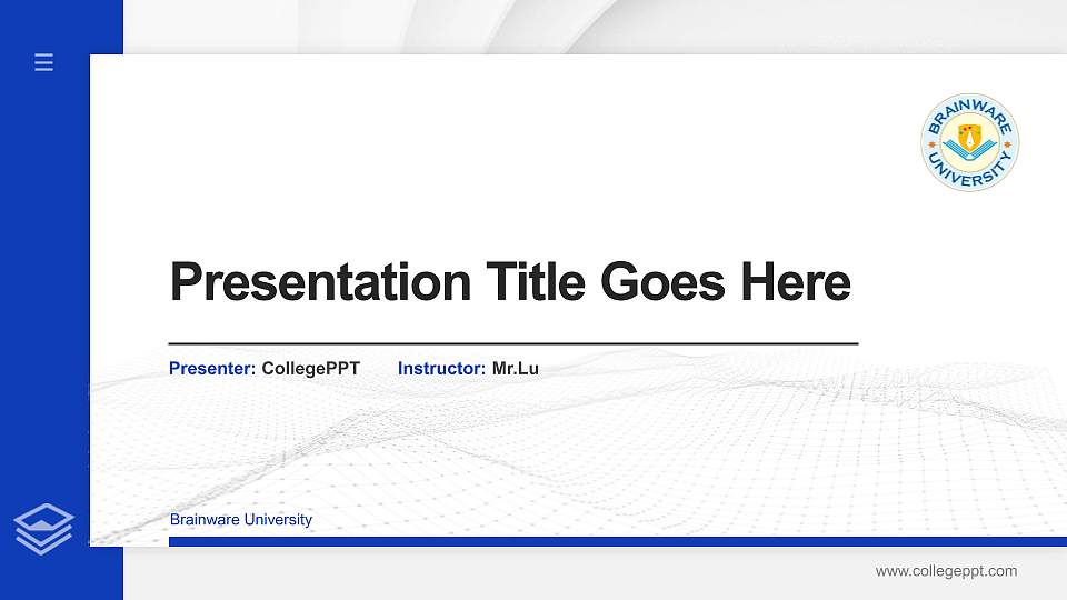 Brainware University Thesis Proposal/Graduation Defense PPT Template16:9 ratio PPT effect preview image