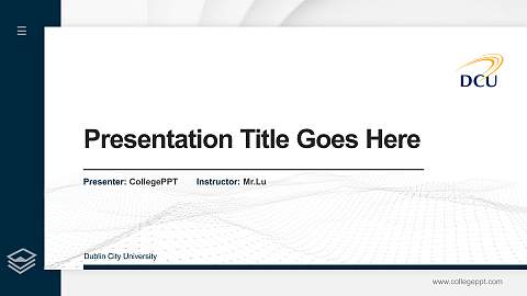 Dublin City University Thesis Proposal/Graduation Defense PPT Template