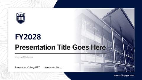 University of Wollongong Academic Presentation/Research Findings Report PPT Template