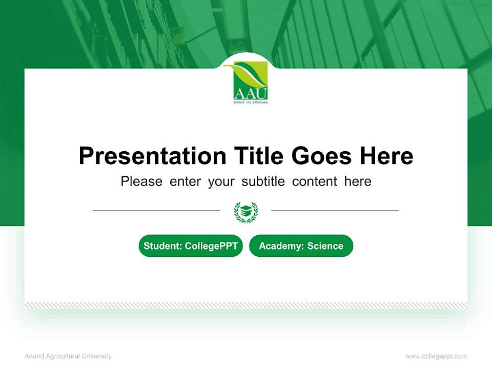 Anand Agricultural University National Scholarship Defense PPT Template4:3 ratio PPT effect preview image4