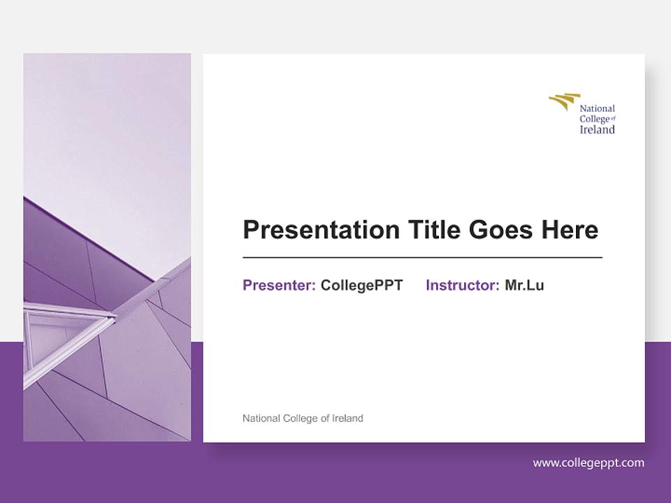 National College of Ireland General Purpose PPT Template4:3 ratio PPT effect preview image6