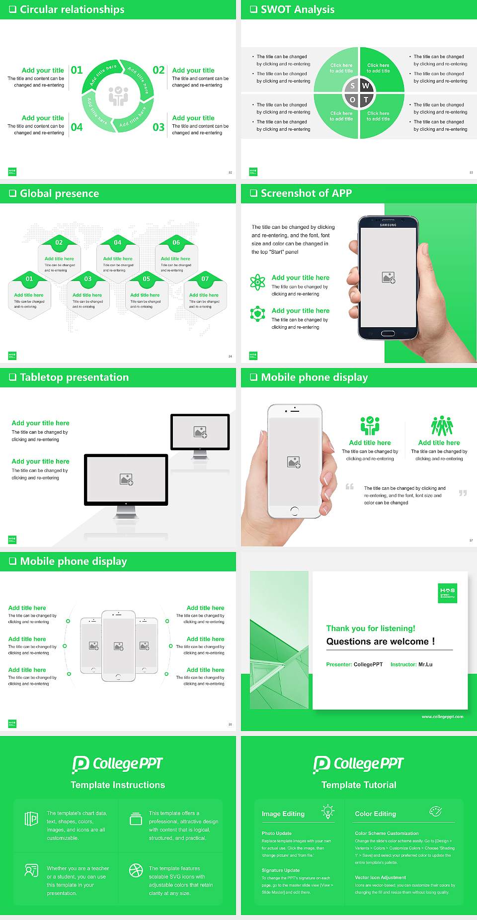 HAS University of Applied Sciences General Purpose PPT Template4:3 ratio PPT effect preview image5