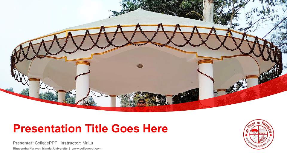 Bhupendra Narayan Mandal University Course/Courseware Creation PPT Template16:9 ratio PPT effect preview image