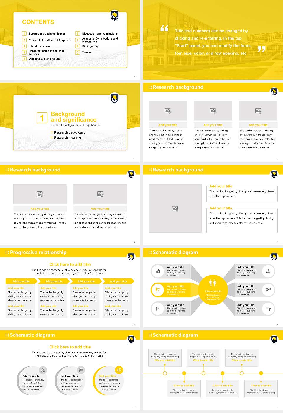 Flinders University Graduation Thesis Defense PPT Template16:9 ratio PPT effect preview image2