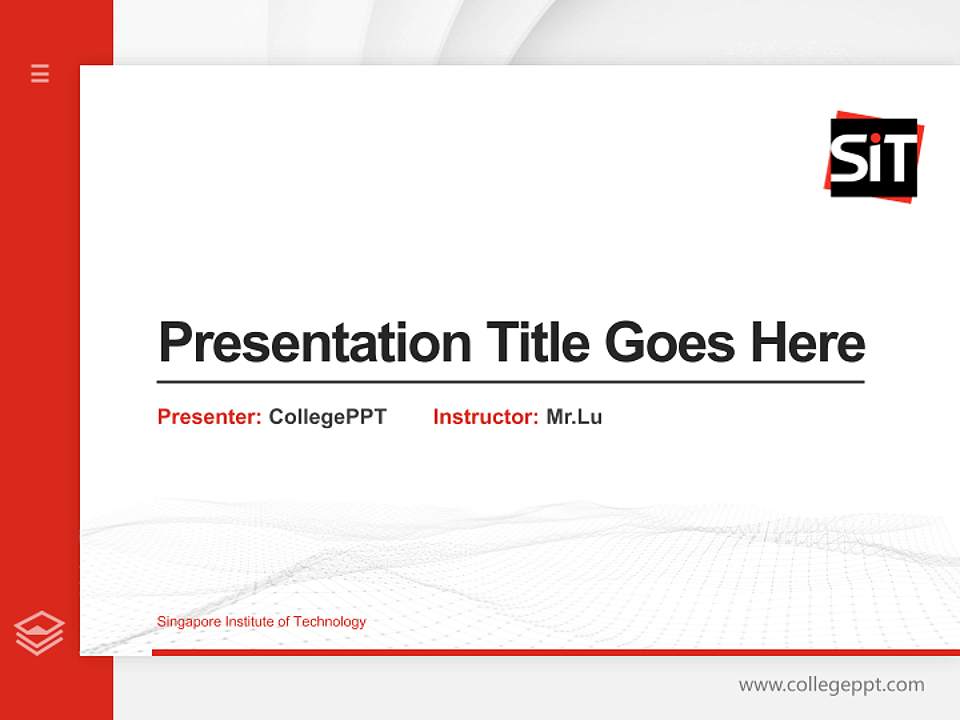 Singapore Institute of Technology Thesis Proposal/Graduation Defense PPT Template4:3 ratio PPT effect preview image5