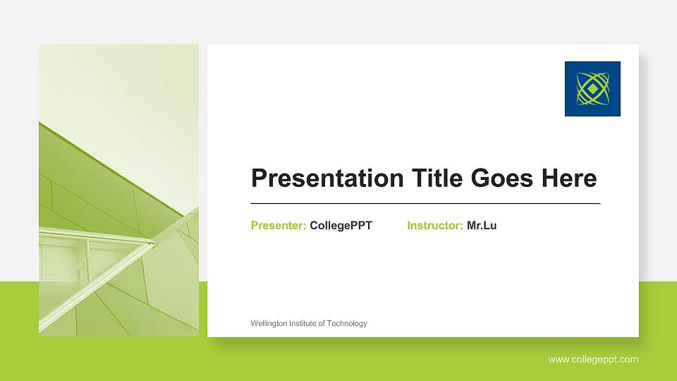 Wellington Institute of Technology General Purpose PPT Template16:9 ratio PPT effect preview image