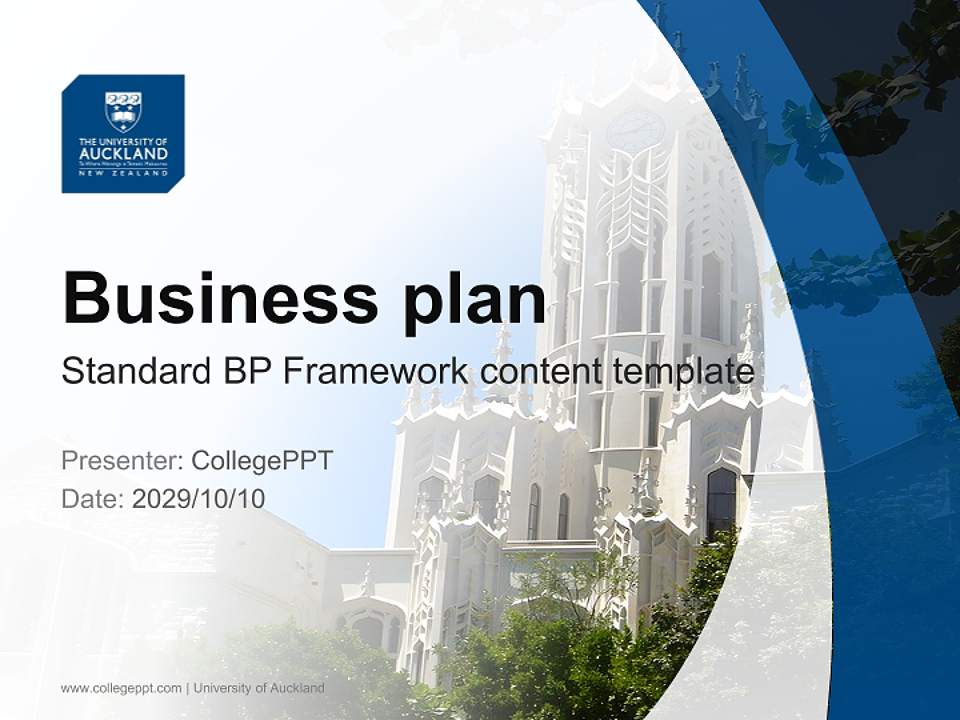 University of Auckland Competition/Entrepreneurship Contest PPT Template4:3 ratio PPT effect preview image9