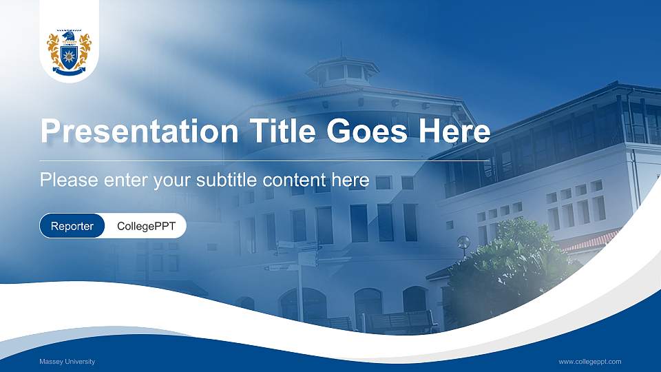 Massey University Lecture Sharing and Networking Event PPT Template16:9 ratio PPT effect preview image