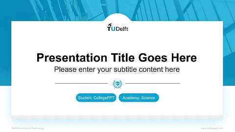 Delft University of Technology National Scholarship Defense PPT Template