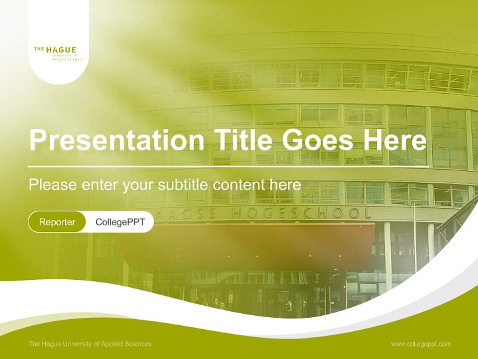 The Hague University of Applied Sciences Lecture Sharing and Networking Event PPT Template4:3 ratio PPT effect preview image4