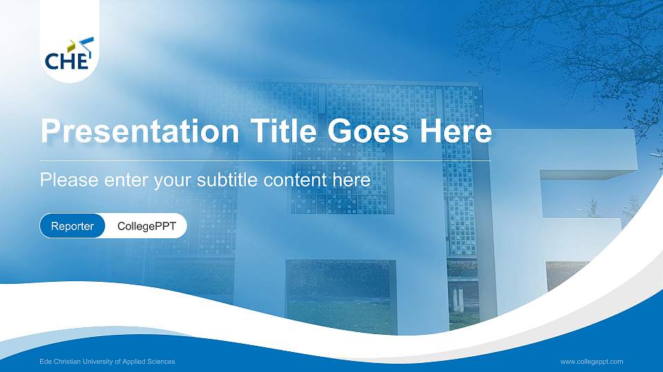 Ede Christian University of Applied Sciences Lecture Sharing and Networking Event PPT Template16:9 ratio PPT effect preview image