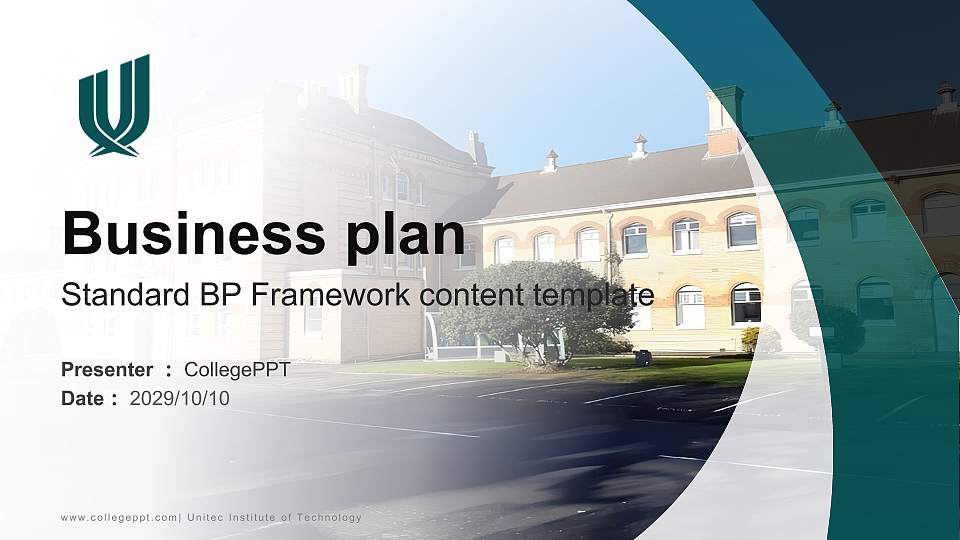 Unitec Institute of Technology Competition/Entrepreneurship Contest PPT Template16:9 ratio PPT effect preview image