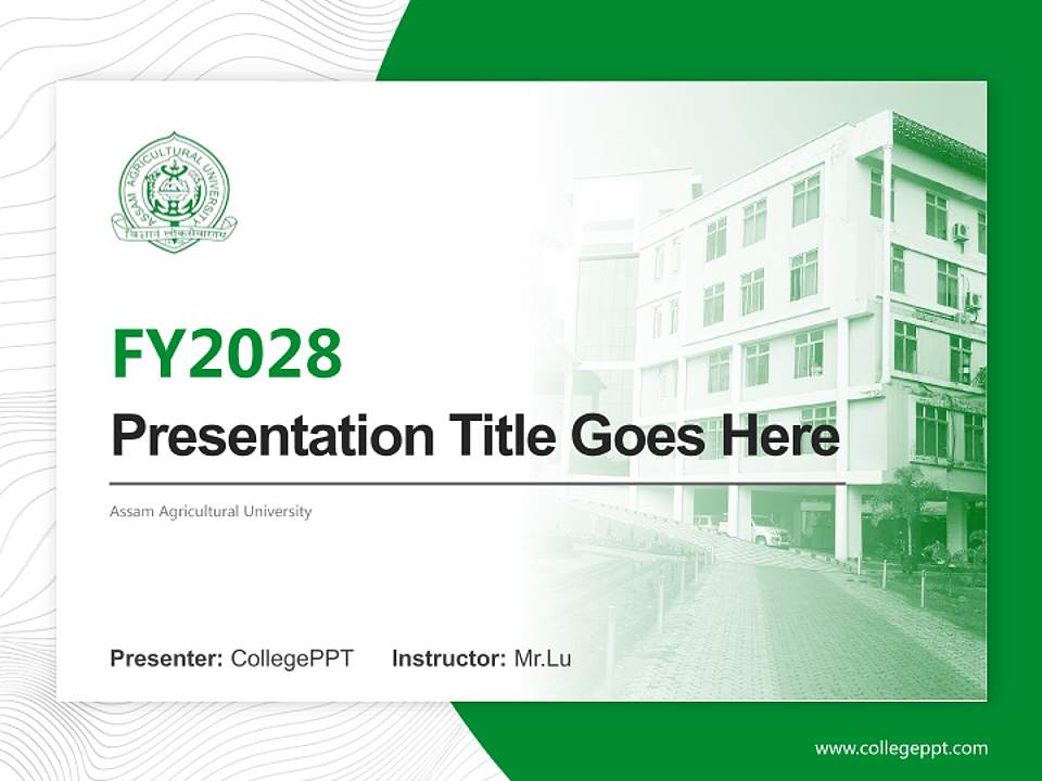 Assam Agricultural University Academic Presentation/Research Findings Report PPT Template4:3 ratio PPT effect preview image5