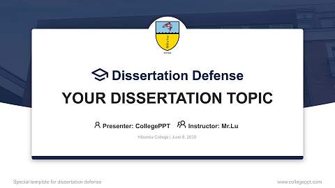 Hibernia College Graduation Thesis Defense PPT Template