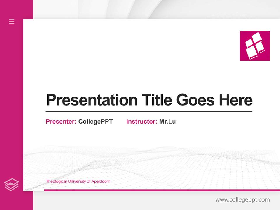 Theological University of Apeldoorn Thesis Proposal/Graduation Defense PPT Template4:3 ratio PPT effect preview image5