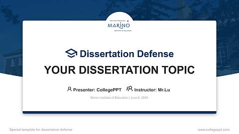 Marino Institute of Education Graduation Thesis Defense PPT Template