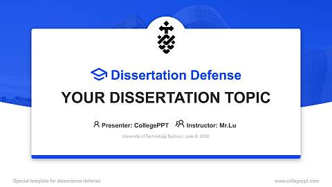 University of Technology Sydney Graduation Thesis Defense PPT Template