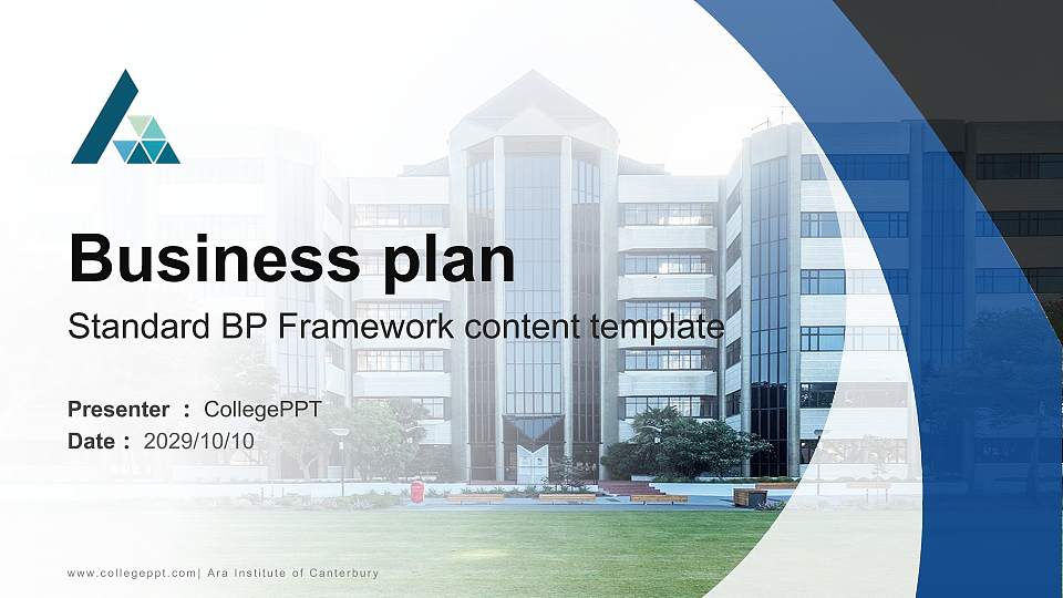 Ara Institute of Canterbury Competition/Entrepreneurship Contest PPT Template16:9 ratio PPT effect preview image