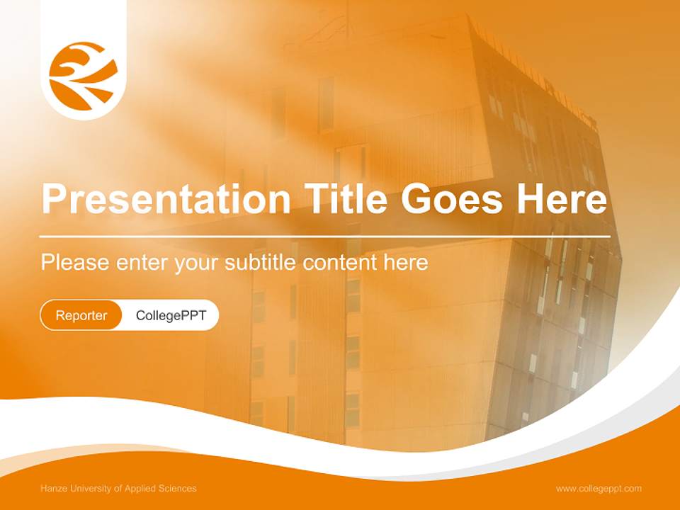 Hanze University of Applied Sciences Lecture Sharing and Networking Event PPT Template4:3 ratio PPT effect preview image4