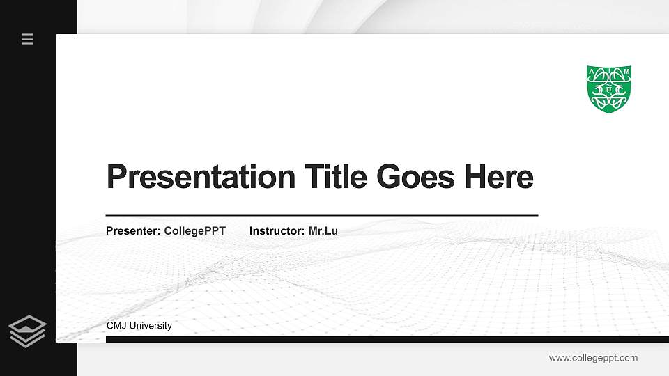 CMJ University Thesis Proposal/Graduation Defense PPT Template16:9 ratio PPT effect preview image