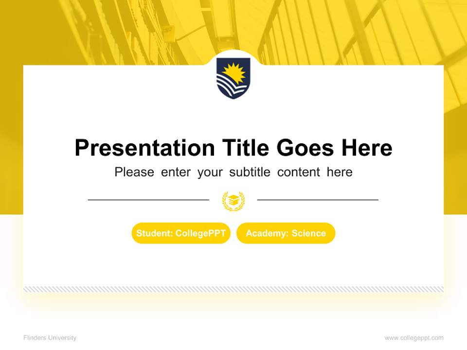Flinders University National Scholarship Defense PPT Template4:3 ratio PPT effect preview image4