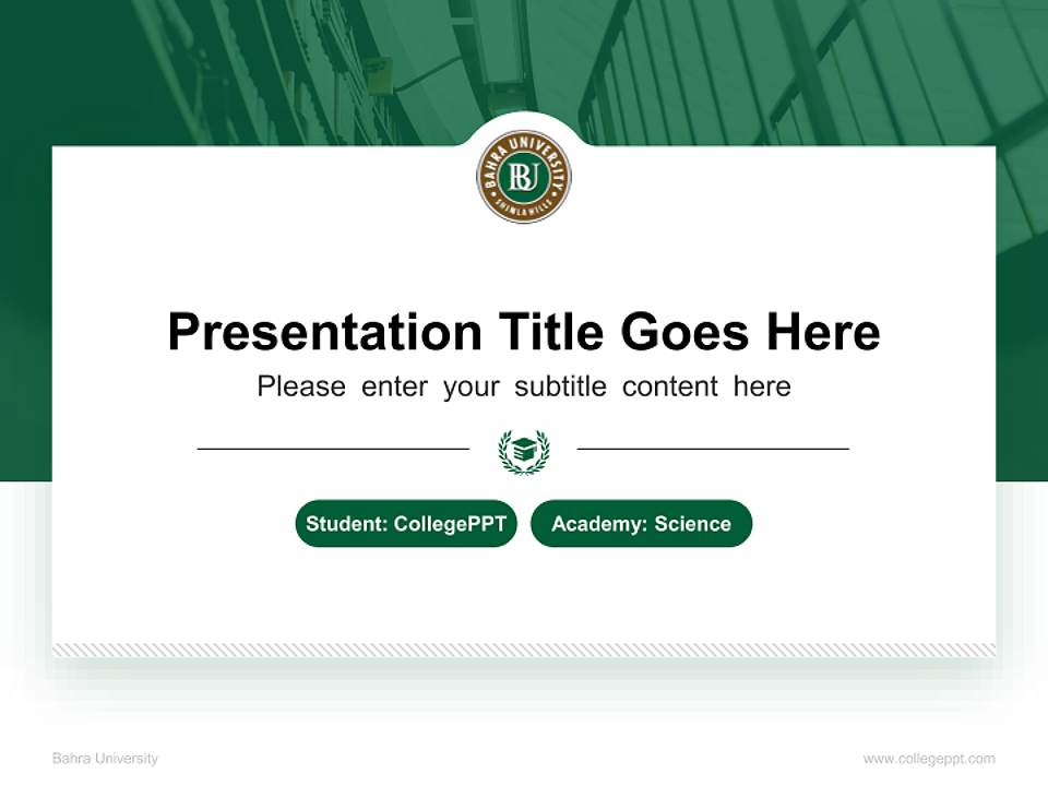 Bahra University National Scholarship Defense PPT Template4:3 ratio PPT effect preview image4
