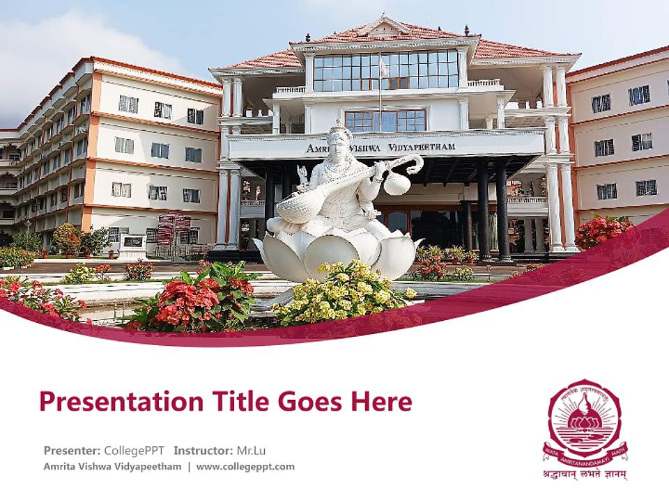 Amrita Vishwa Vidyapeetham Course/Courseware Creation PPT Template4:3 ratio PPT effect preview image5