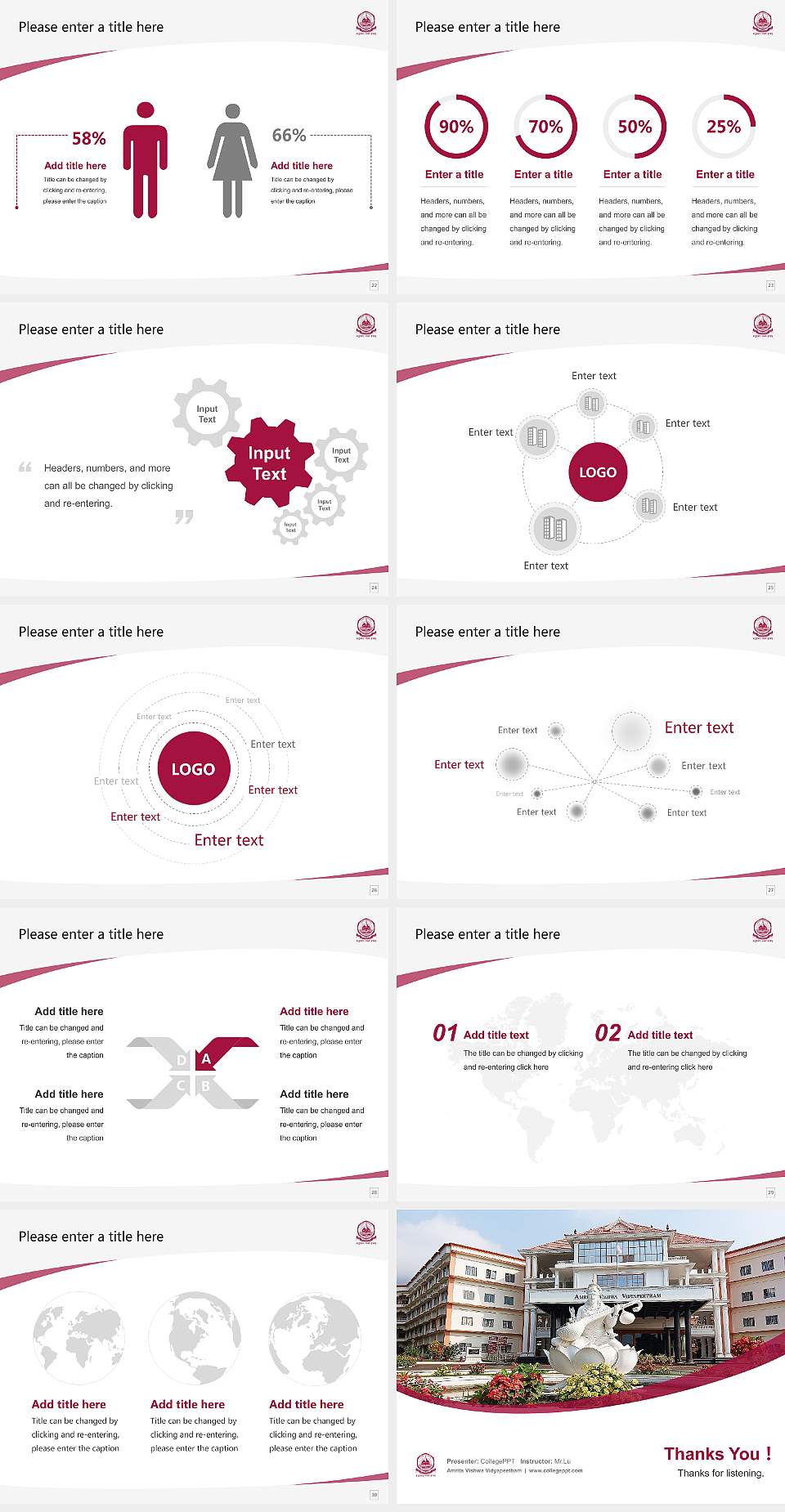 Amrita Vishwa Vidyapeetham Course/Courseware Creation PPT Template4:3 ratio PPT effect preview image4